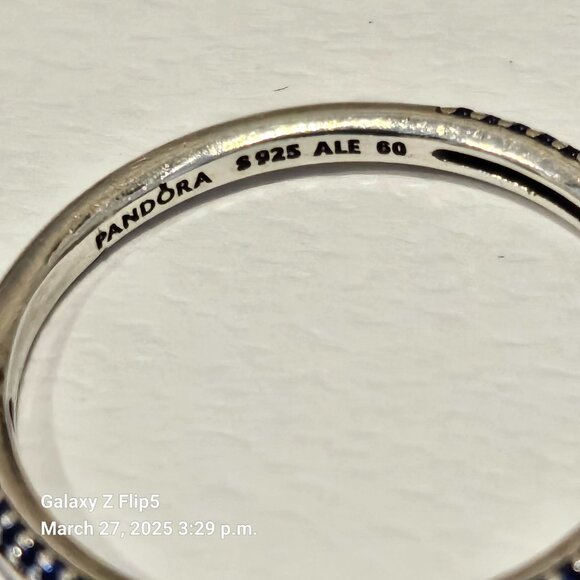 Pandora Me Blue Pave stacking ring 199679C03-60 size 9 - Picture 12 of 12